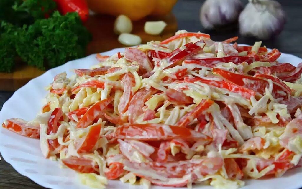 «Красное море» — вкуснейший салат, который очень быстро готовится